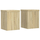 Plantenstandaards 2 st 15x15x20 cm bewerkt hout sonoma eiken - AllerleiShop