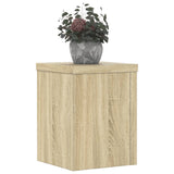 Plantenstandaards 2 st 15x15x20 cm bewerkt hout sonoma eiken - AllerleiShop