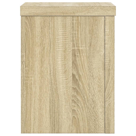 Plantenstandaards 2 st 15x15x20 cm bewerkt hout sonoma eiken - AllerleiShop