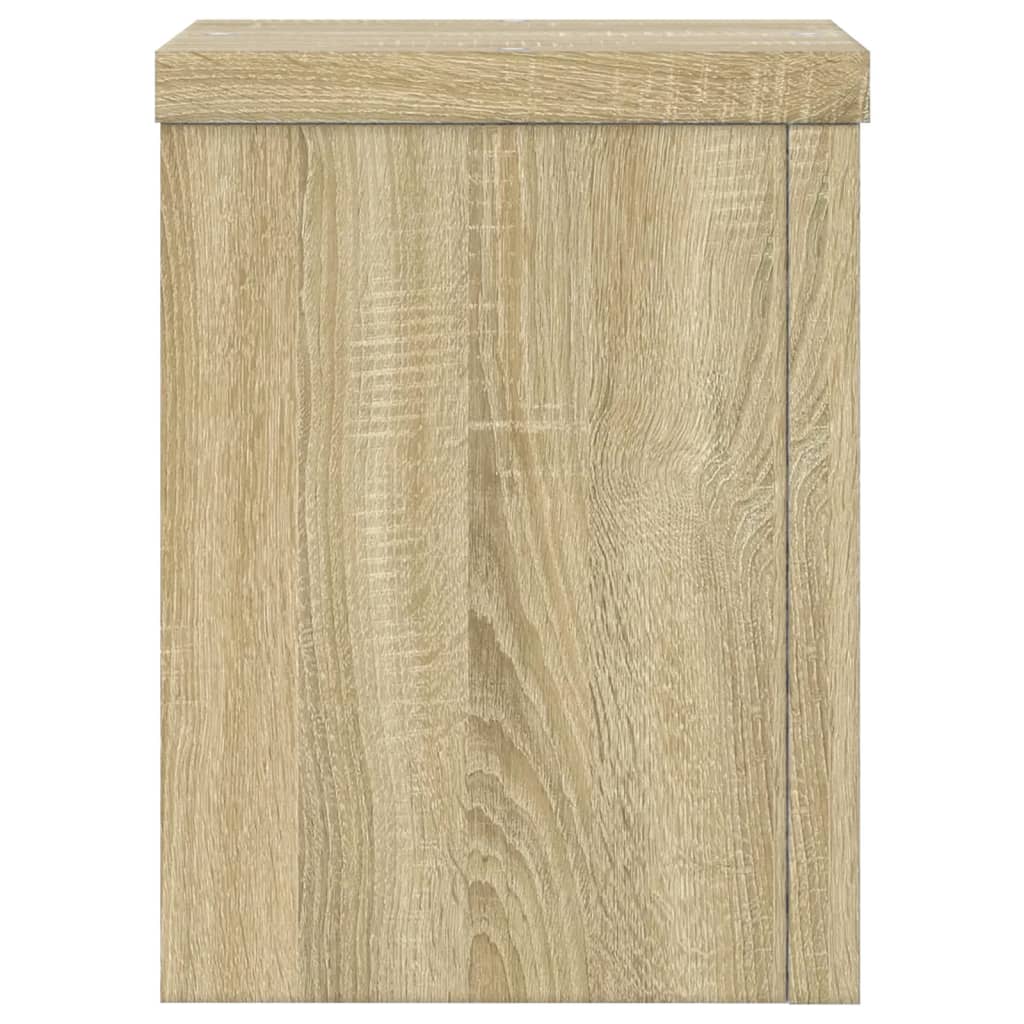 Plantenstandaards 2 st 15x15x20 cm bewerkt hout sonoma eiken - AllerleiShop