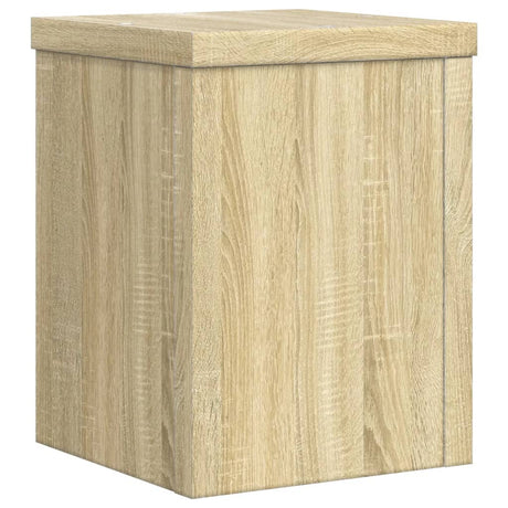 Plantenstandaards 2 st 15x15x20 cm bewerkt hout sonoma eiken - AllerleiShop