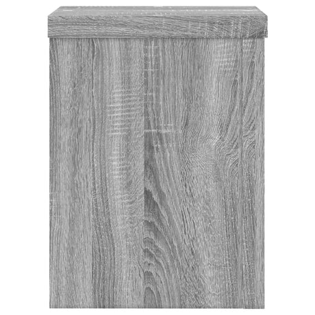 Plantenstandaards 2 st 15x15x20 cm bewerkt hout grijs sonoma - AllerleiShop