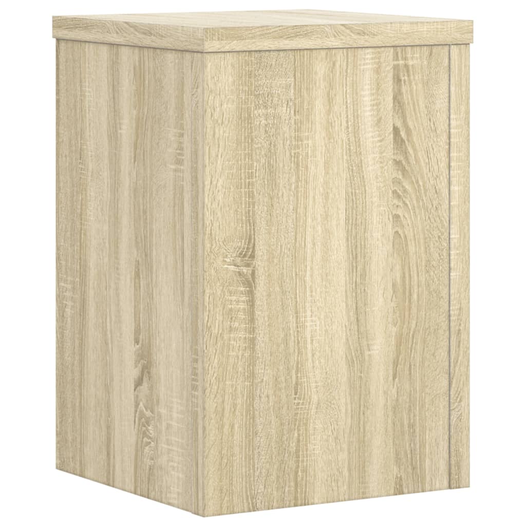 Plantenstandaards 2 st 20x20x30 cm bewerkt hout sonoma eiken - AllerleiShop