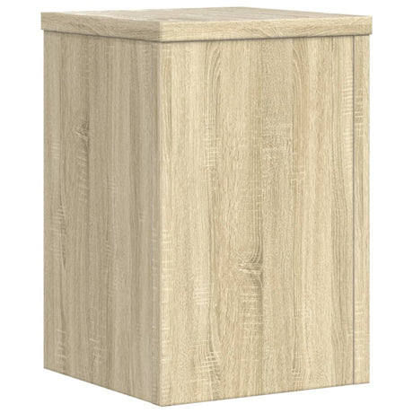 Plantenstandaards 2 st 20x20x30 cm bewerkt hout sonoma eiken - AllerleiShop