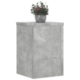 Plantenstandaards 2 st 20x20x30 cm bewerkt hout betongrijs - AllerleiShop