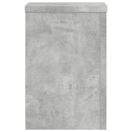 Plantenstandaards 2 st 20x20x30 cm bewerkt hout betongrijs - AllerleiShop