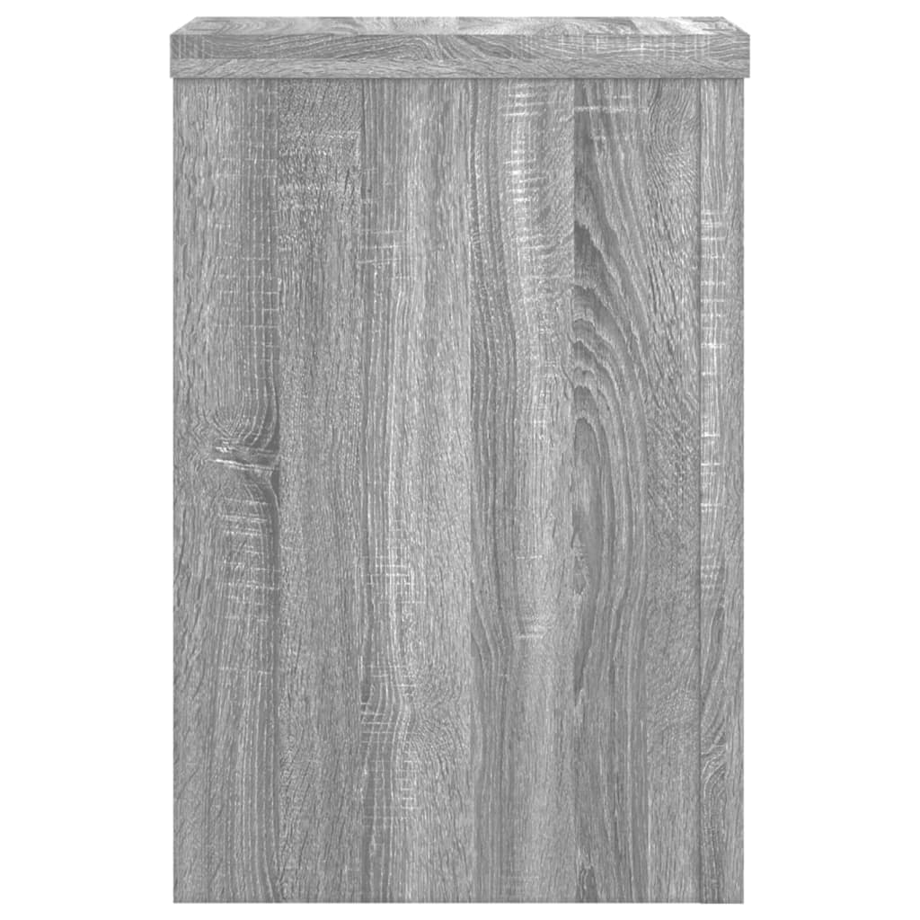 Plantenstandaards 2 st 20x20x30 cm bewerkt hout grijs sonoma - AllerleiShop