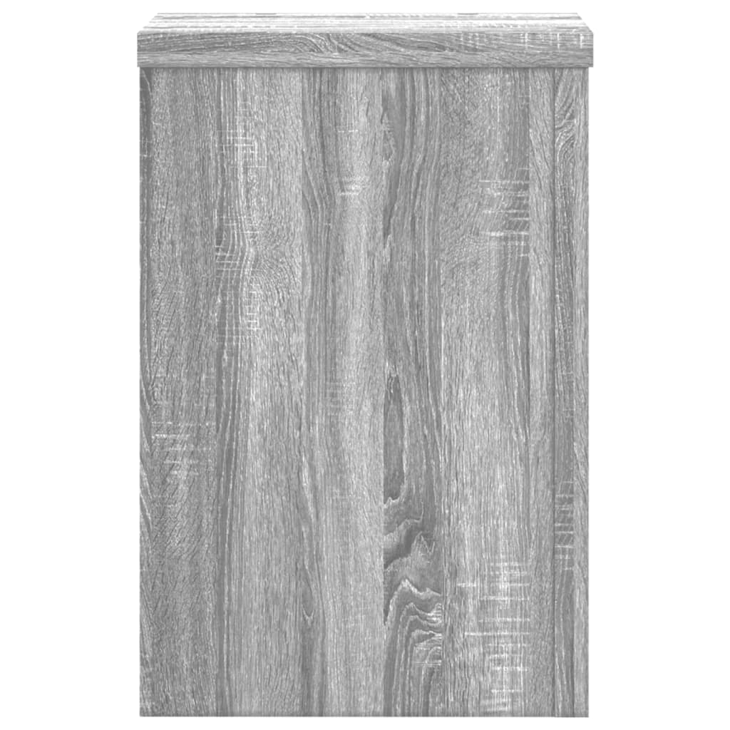 Plantenstandaards 2 st 20x20x30 cm bewerkt hout grijs sonoma - AllerleiShop