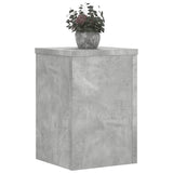 Plantenstandaards 2 st 25x25x35 cm bewerkt hout betongrijs - AllerleiShop