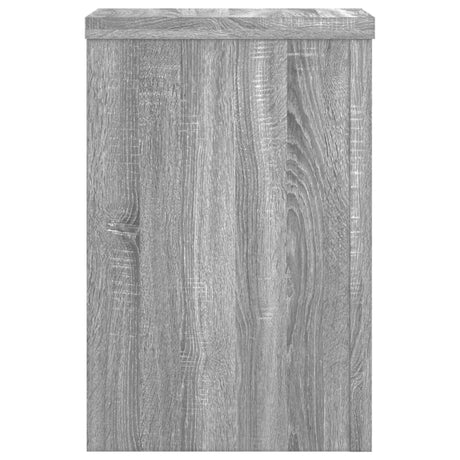 Plantenstandaards 2 st 25x25x35 cm bewerkt hout grijs sonoma - AllerleiShop