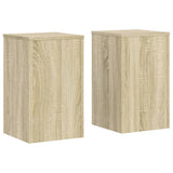 Plantenstandaards 2 st 30x30x50 cm bewerkt hout sonoma eiken - AllerleiShop