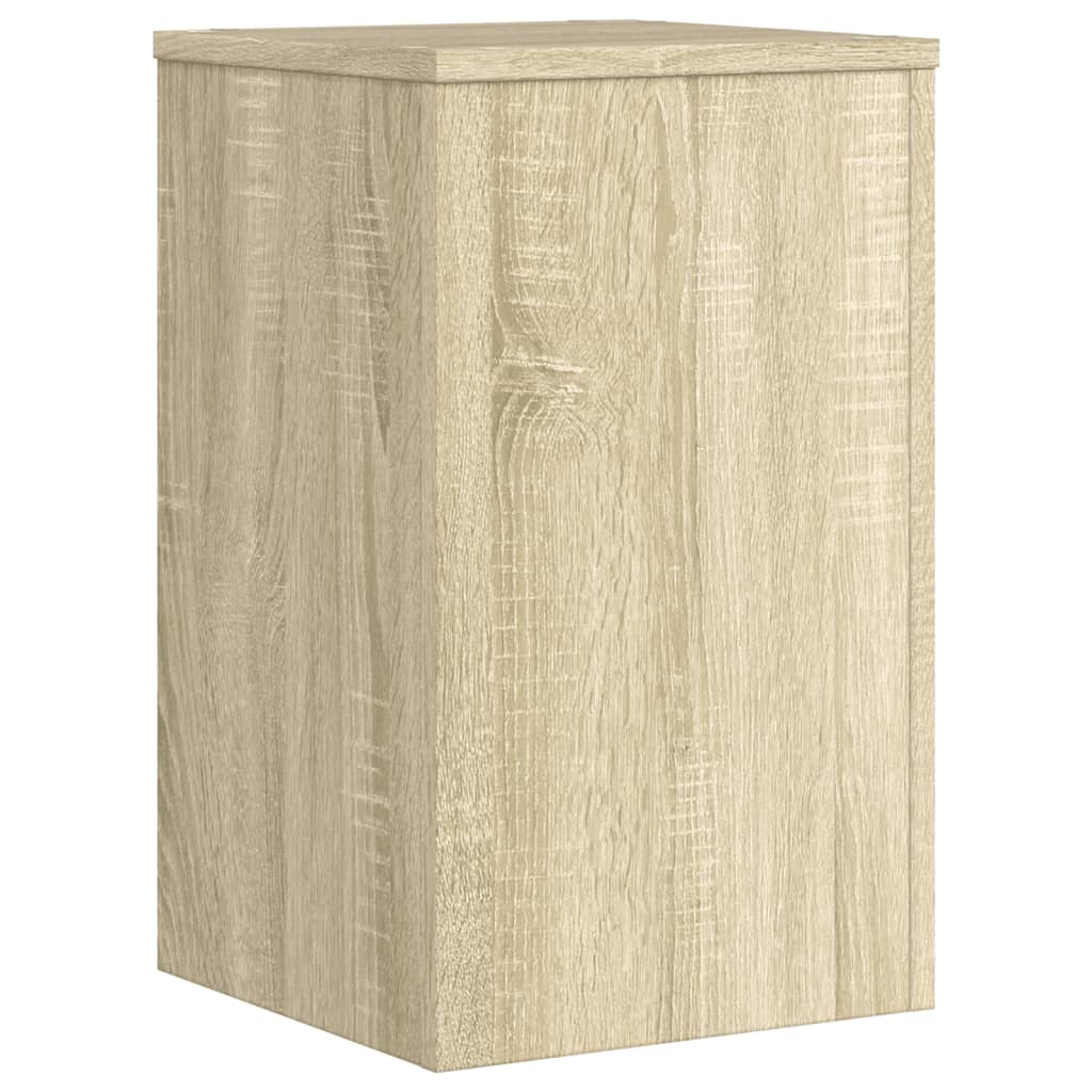 Plantenstandaards 2 st 30x30x50 cm bewerkt hout sonoma eiken - AllerleiShop