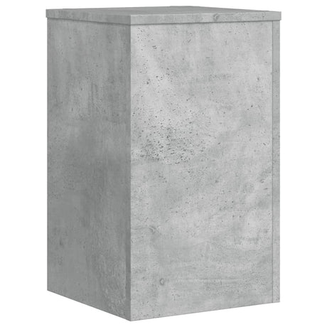 Plantenstandaards 2 st 30x30x50 cm bewerkt hout betongrijs - AllerleiShop