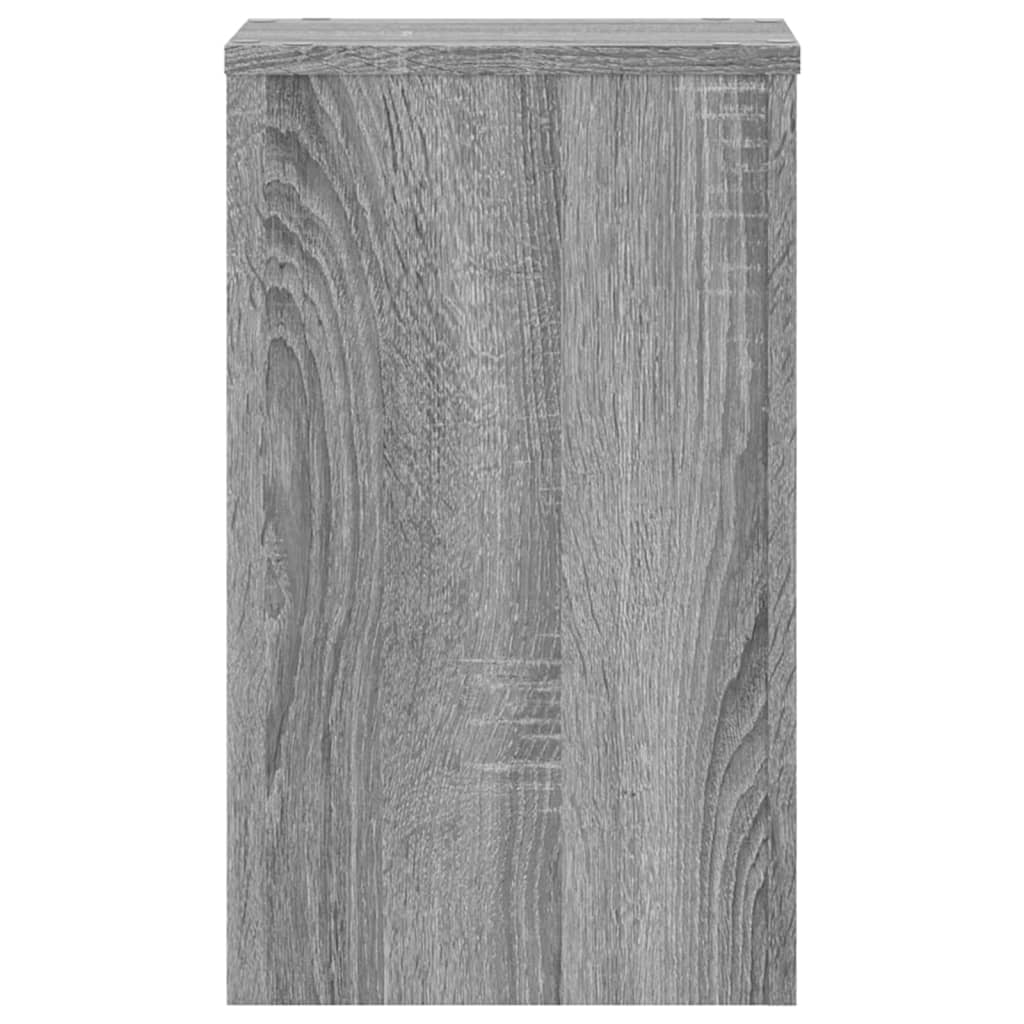 Plantenstandaards 2 st 30x30x50 cm bewerkt hout grijs sonoma - AllerleiShop