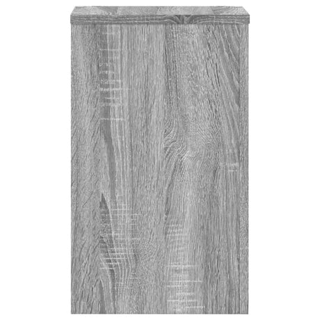 Plantenstandaards 2 st 30x30x50 cm bewerkt hout grijs sonoma - AllerleiShop