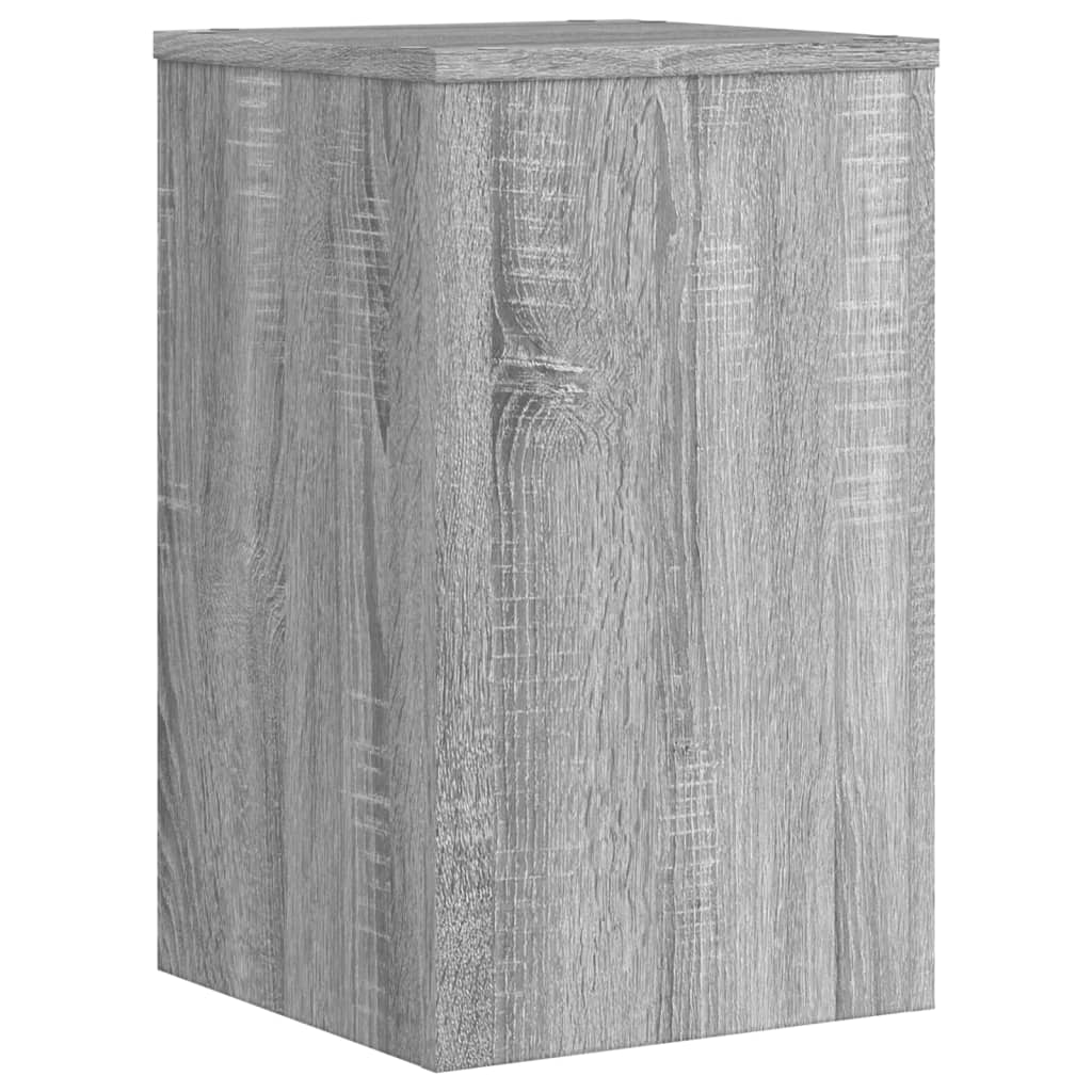 Plantenstandaards 2 st 30x30x50 cm bewerkt hout grijs sonoma - AllerleiShop