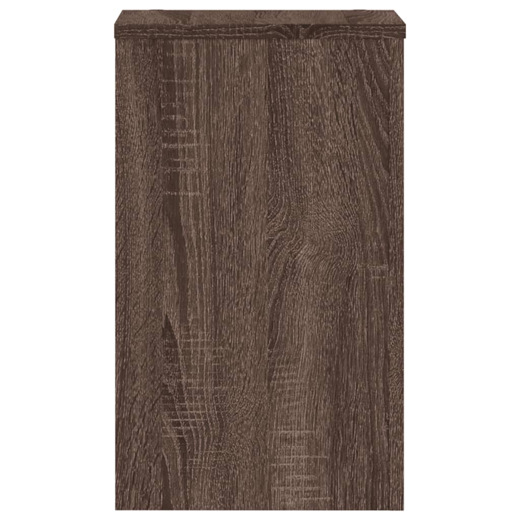 Plantenstandaards 2 st 30x30x50 cm bewerkt hout bruin eiken - AllerleiShop