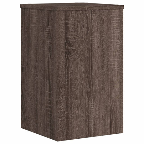 Plantenstandaards 2 st 30x30x50 cm bewerkt hout bruin eiken - AllerleiShop