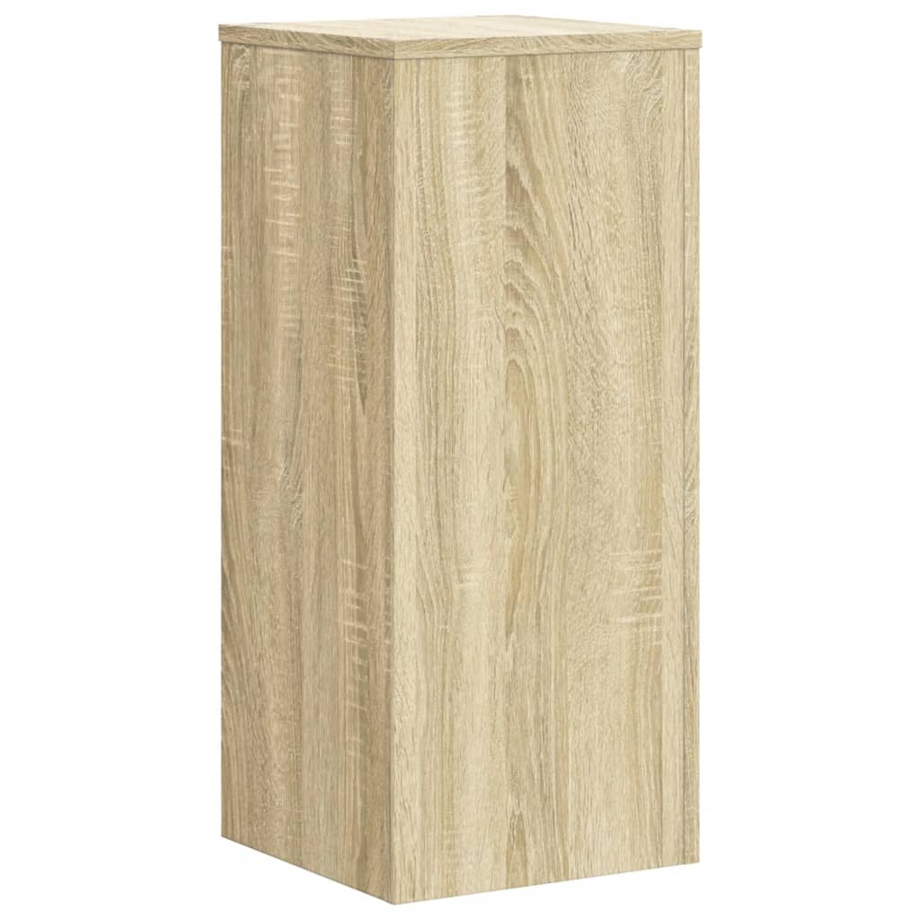 Plantenstandaards 2 st 30x30x70 cm bewerkt hout sonoma eiken - AllerleiShop