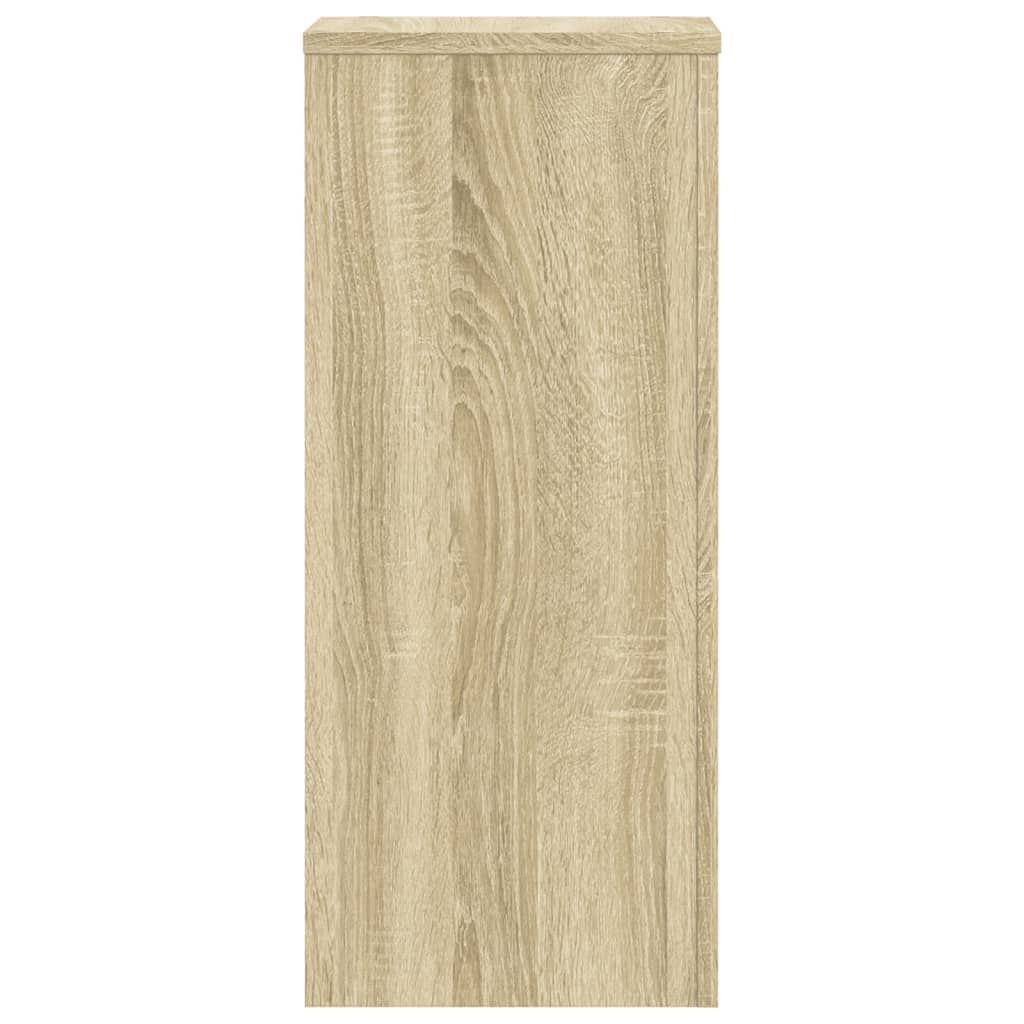 Plantenstandaards 2 st 30x30x70 cm bewerkt hout sonoma eiken - AllerleiShop