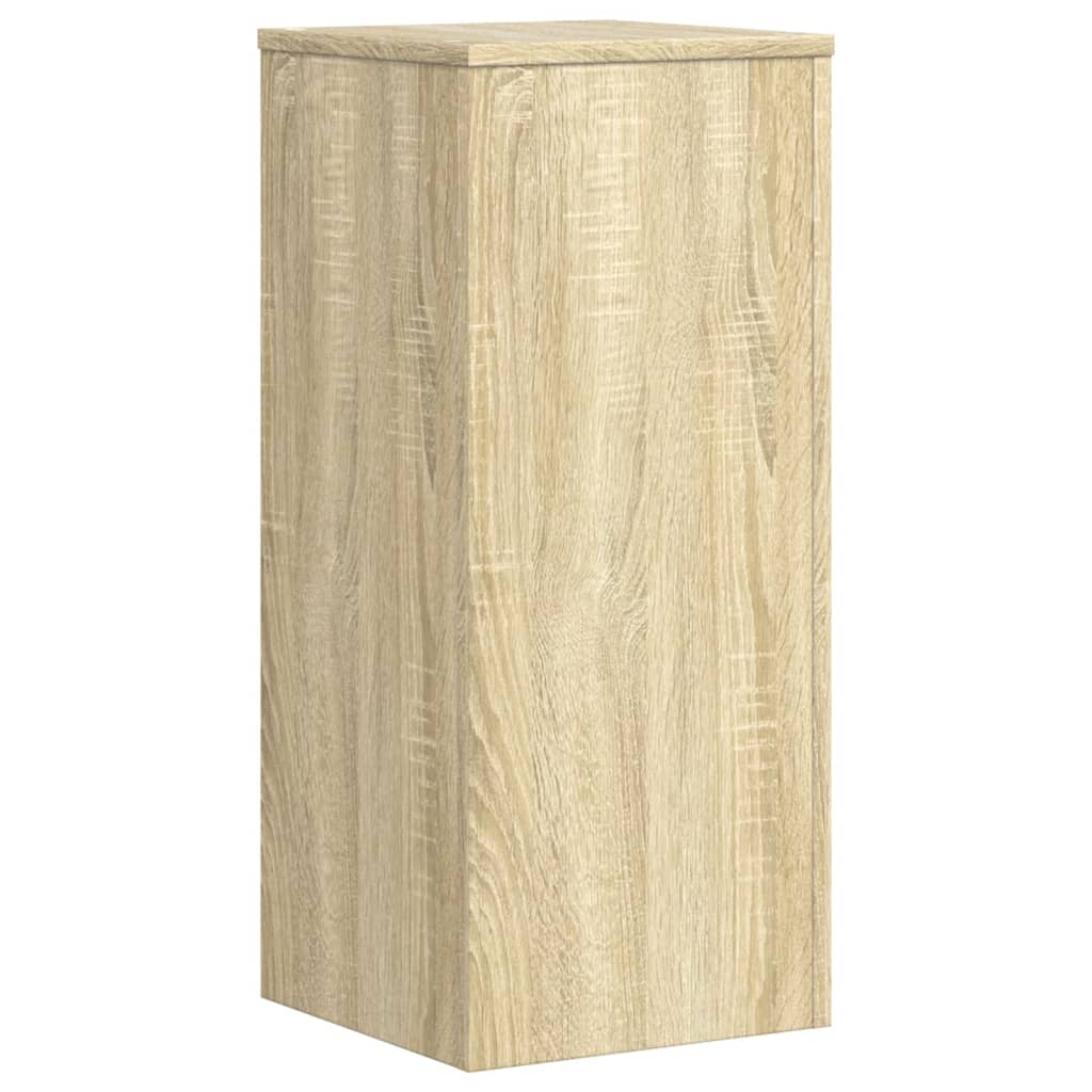 Plantenstandaards 2 st 30x30x70 cm bewerkt hout sonoma eiken - AllerleiShop