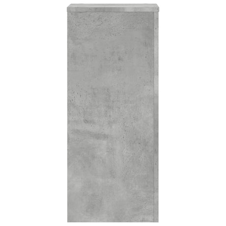 Plantenstandaards 2 st 30x30x70 cm bewerkt hout betongrijs - AllerleiShop