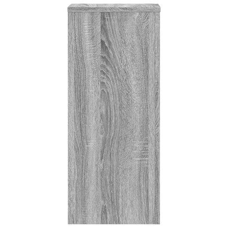 Plantenstandaards 2 st 30x30x70 cm bewerkt hout grijs sonoma - AllerleiShop