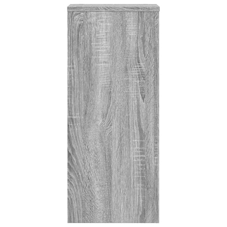 Plantenstandaards 2 st 30x30x70 cm bewerkt hout grijs sonoma - AllerleiShop