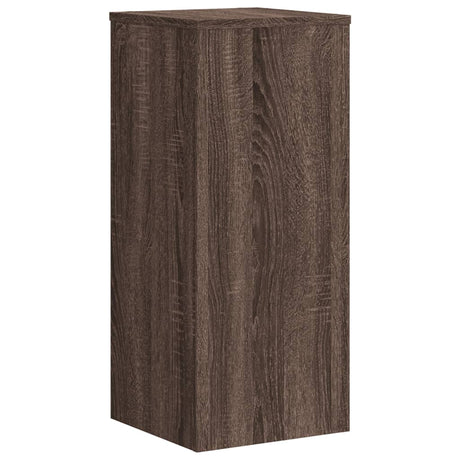 Plantenstandaards 2 st 30x30x70 cm bewerkt hout bruin eiken - AllerleiShop