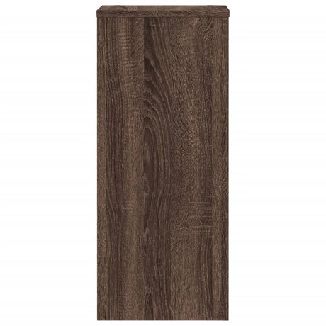 Plantenstandaards 2 st 30x30x70 cm bewerkt hout bruin eiken - AllerleiShop