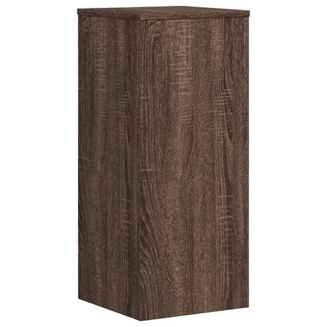 Plantenstandaards 2 st 30x30x70 cm bewerkt hout bruin eiken - AllerleiShop