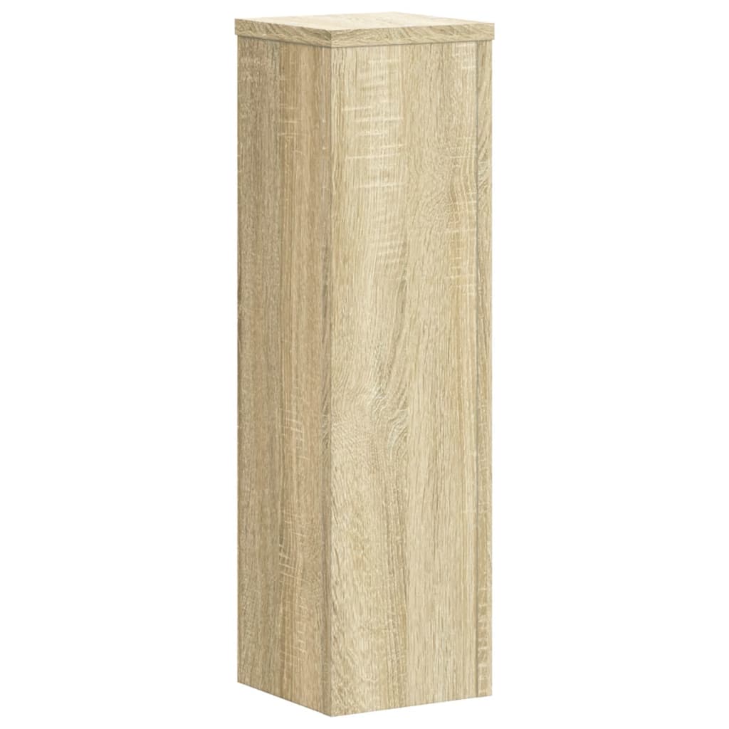 Plantenstandaards 2 st 17x17x60 cm bewerkt hout sonoma eiken - AllerleiShop