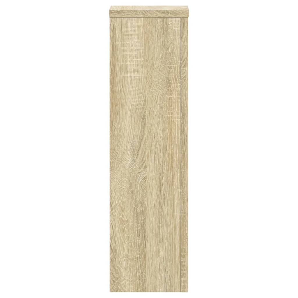 Plantenstandaards 2 st 17x17x60 cm bewerkt hout sonoma eiken - AllerleiShop