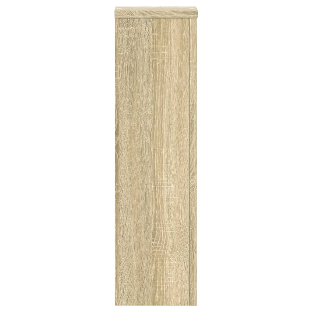 Plantenstandaards 2 st 17x17x60 cm bewerkt hout sonoma eiken - AllerleiShop