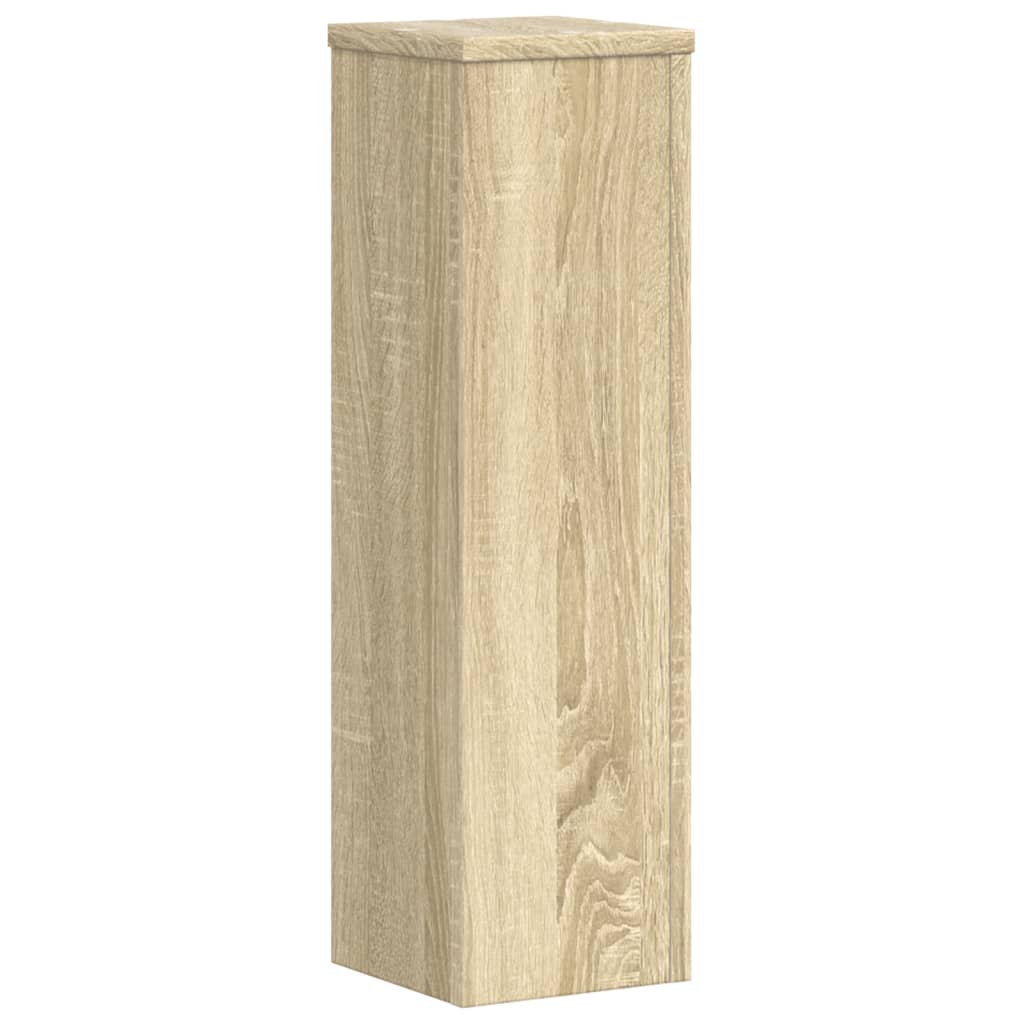 Plantenstandaards 2 st 17x17x60 cm bewerkt hout sonoma eiken - AllerleiShop