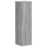 Plantenstandaards 2 st 17x17x60 cm bewerkt hout grijs sonoma - AllerleiShop