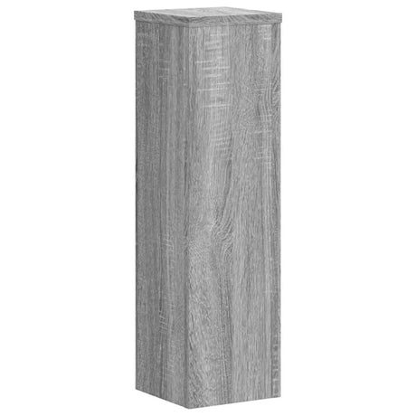 Plantenstandaards 2 st 17x17x60 cm bewerkt hout grijs sonoma - AllerleiShop