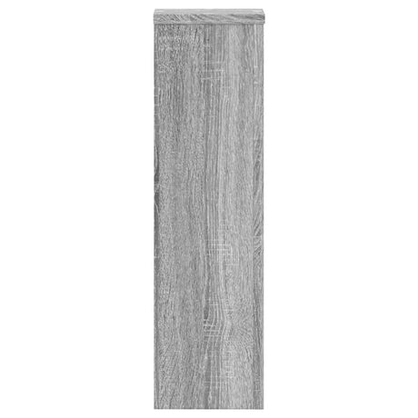 Plantenstandaards 2 st 17x17x60 cm bewerkt hout grijs sonoma - AllerleiShop