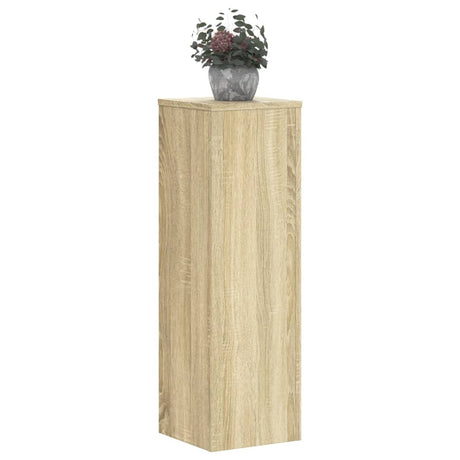 Plantenstandaards 2 st 25x25x80 cm bewerkt hout sonoma eiken - AllerleiShop