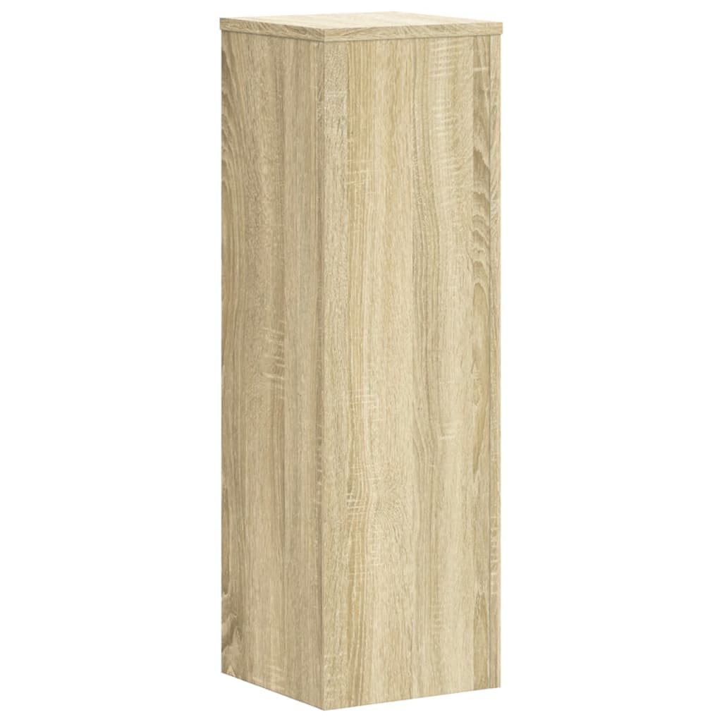 Plantenstandaards 2 st 25x25x80 cm bewerkt hout sonoma eiken - AllerleiShop