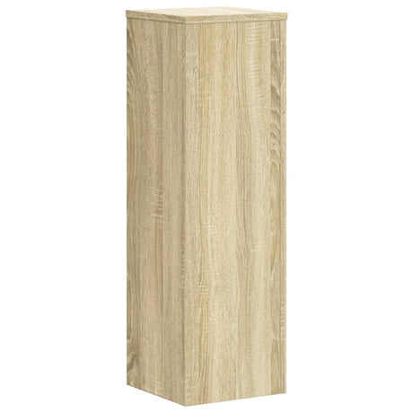 Plantenstandaards 2 st 25x25x80 cm bewerkt hout sonoma eiken - AllerleiShop