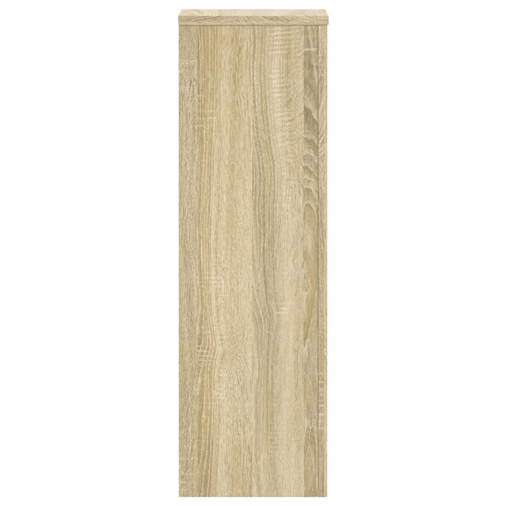 Plantenstandaards 2 st 25x25x80 cm bewerkt hout sonoma eiken - AllerleiShop