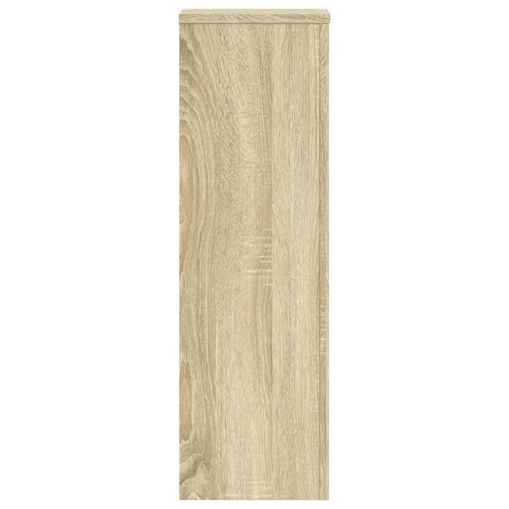 Plantenstandaards 2 st 25x25x80 cm bewerkt hout sonoma eiken - AllerleiShop