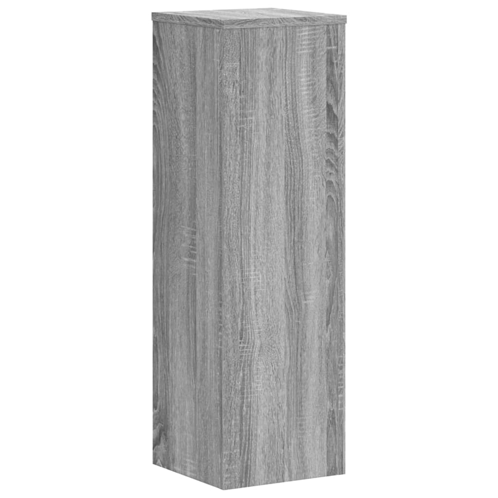 Plantenstandaards 2 st 25x25x80 cm bewerkt hout grijs sonoma - AllerleiShop