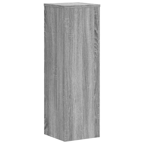 Plantenstandaards 2 st 25x25x80 cm bewerkt hout grijs sonoma - AllerleiShop