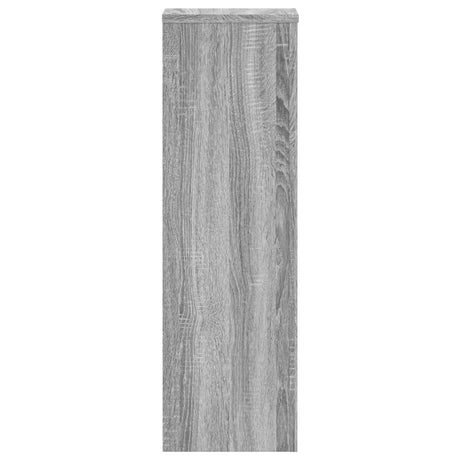 Plantenstandaards 2 st 25x25x80 cm bewerkt hout grijs sonoma - AllerleiShop