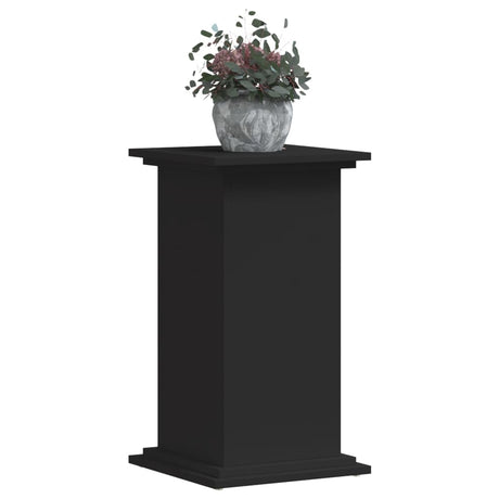 Plantenstandaard 33x33x60 cm bewerkt hout zwart - AllerleiShop