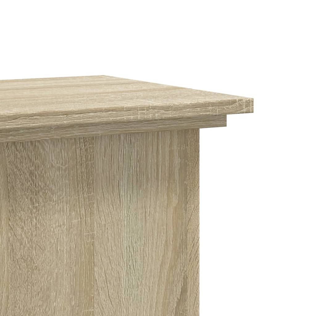 Plantenstandaard 33x33x60 cm bewerkt hout sonoma eikenkleurig - AllerleiShop