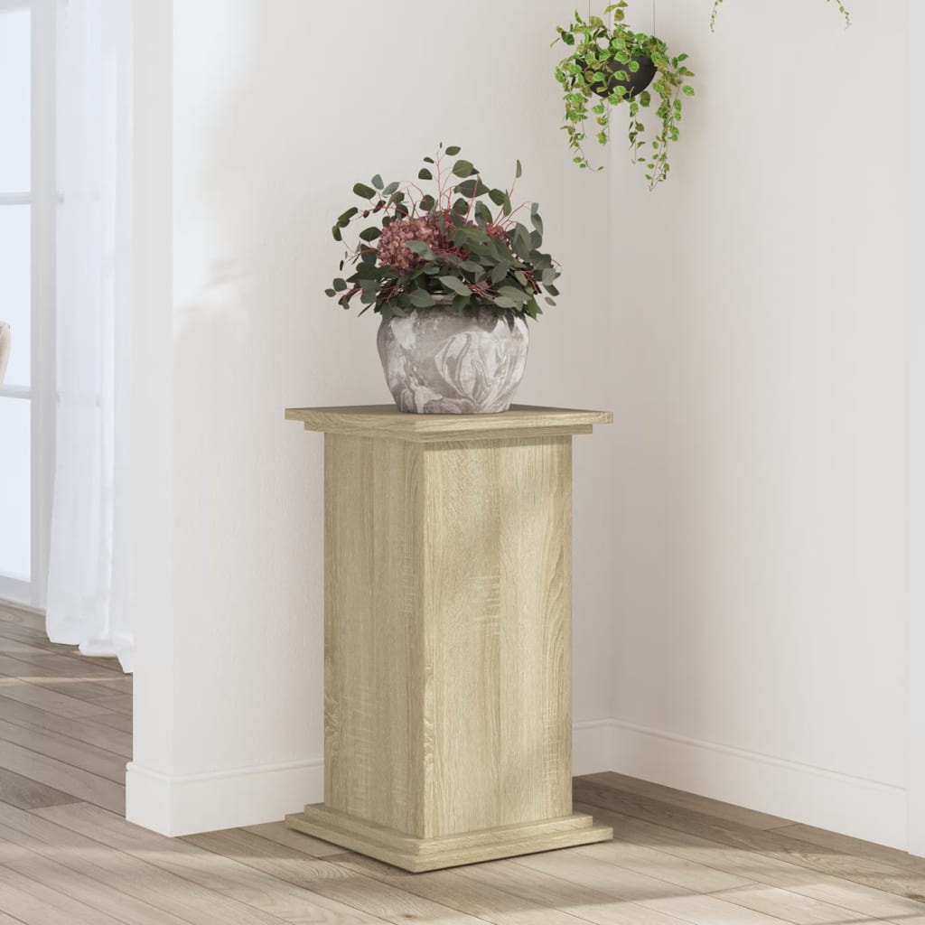 Plantenstandaard 33x33x60 cm bewerkt hout sonoma eikenkleurig - AllerleiShop