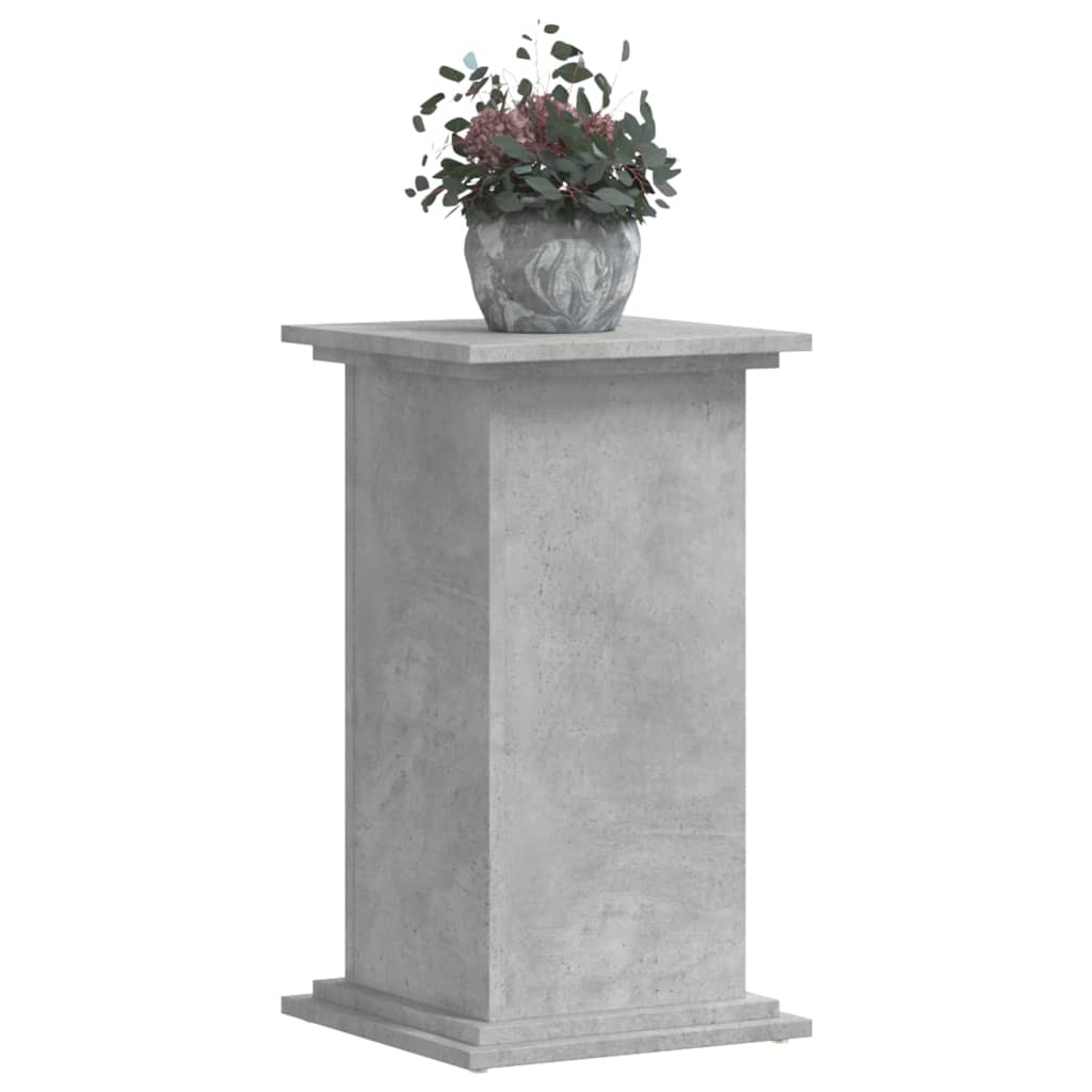 Plantenstandaard 33x33x60 cm bewerkt hout betongrijs - AllerleiShop